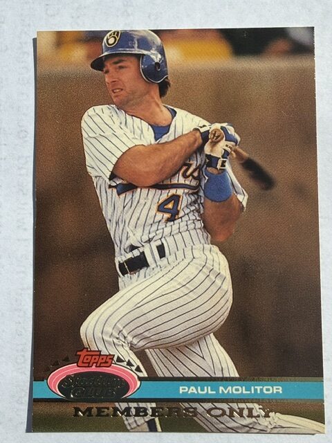 Paul Molitor 1991 Stadium Club Members Only